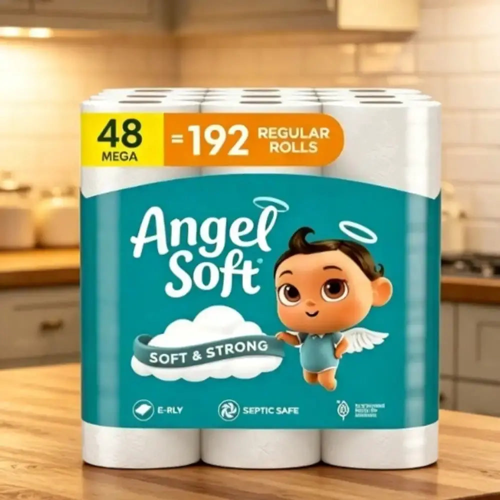 Toilet Paper | Angel Soft | 4 Mega Rolls | 16 Regular Roll Equivalent