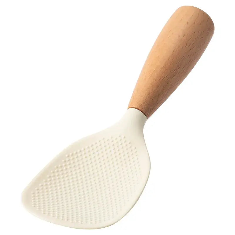 Silicone Spatula Set | Wooden Handle | Nonstick Design | 5 Piece White