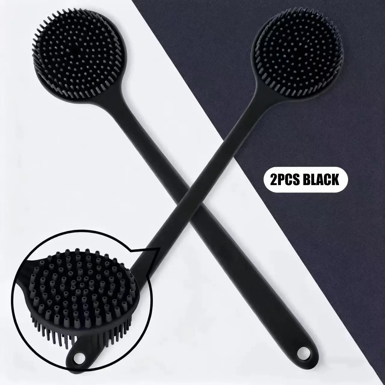 Back Scrubber | Long Handle | Soft Silicone | 380mm Length