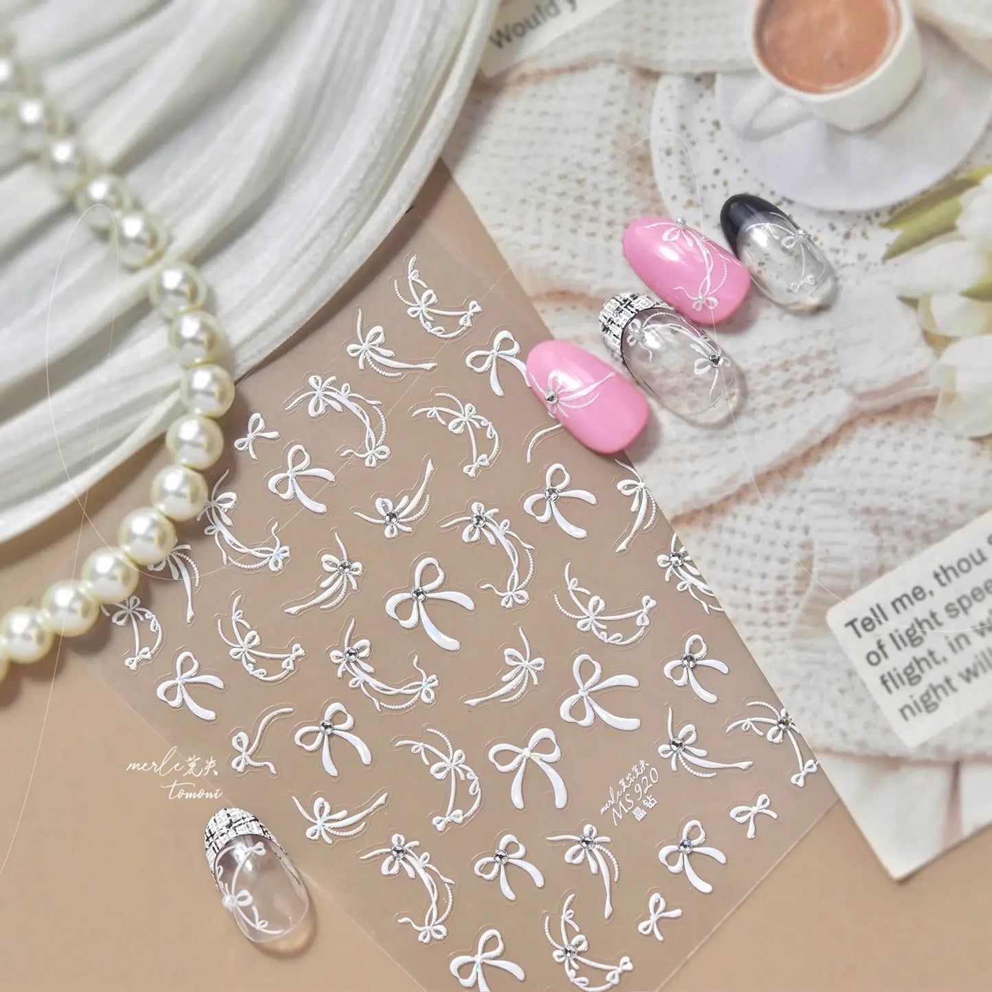 Lovely Heart Strawberry Cherry Bowknot Lace Lolita Crystal Rhinestone Line Rococo Chic Adhesive Nail Art Sticker Manicure Decals from PriceLows™