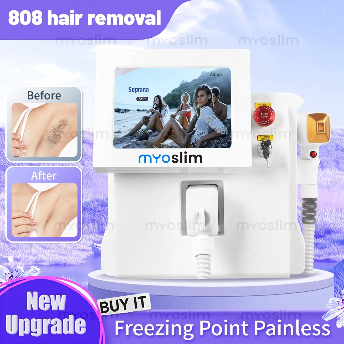 Diode Laser Hair Removal | 5000w | 3 Wavelengths | Ice Cooling