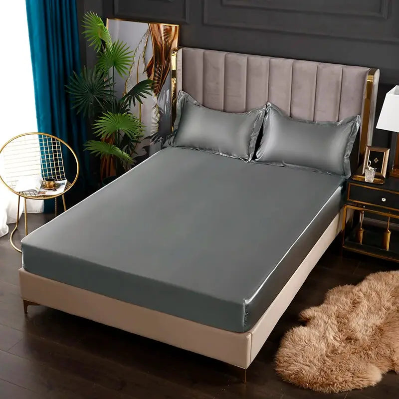 Satin Fitted Sheet | 35cm Deep Pocket | Elastic Hem | 140x200 King