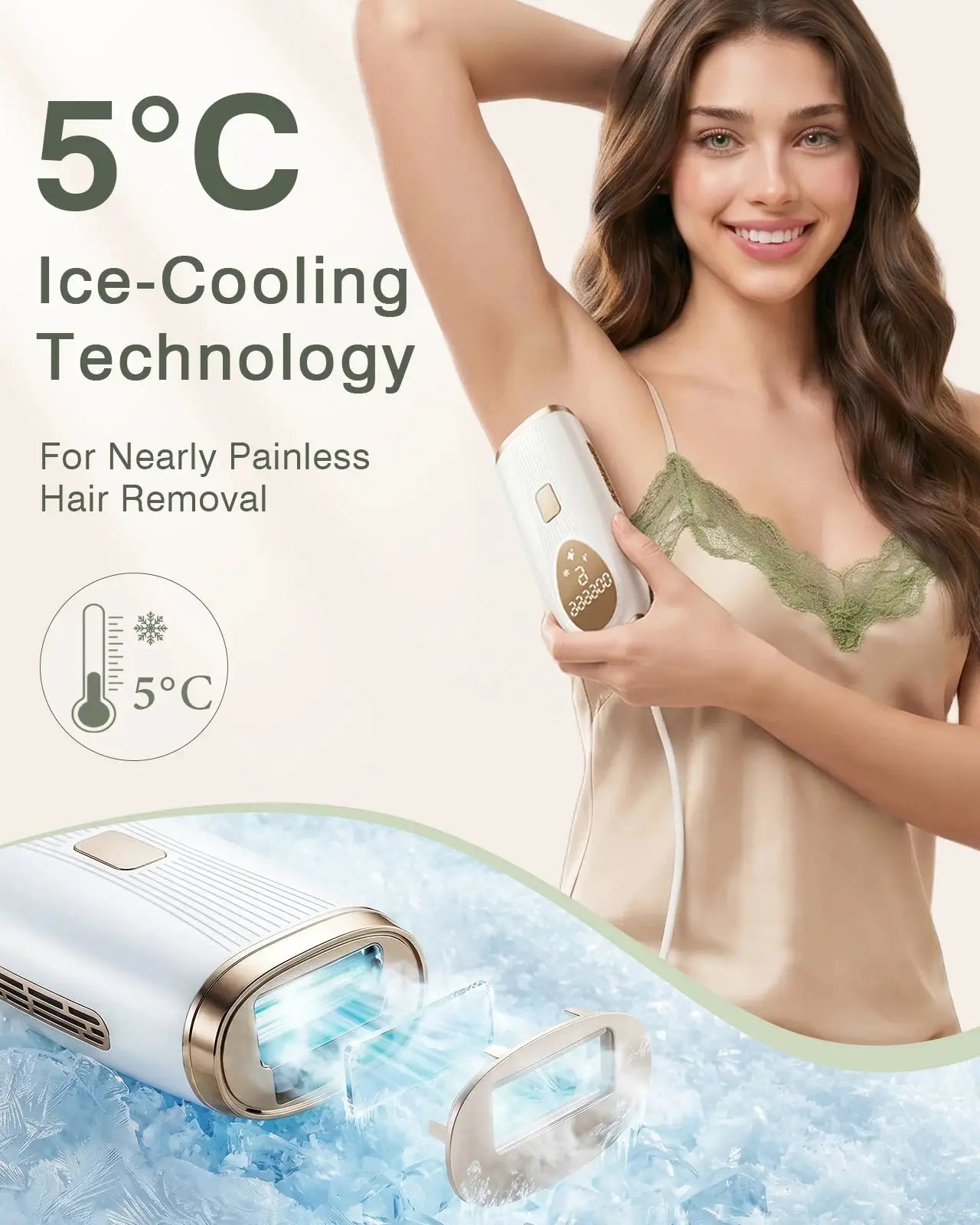Ipl Hair Removal Device | 999k Flashes Ice Cooling | Women Home Epilator