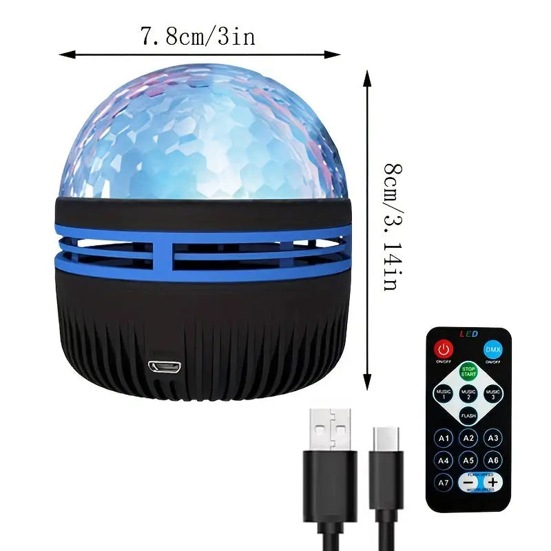 Galaxy Projector | 5V USB Powered | 360 Rotation Remote | 10 cm Length