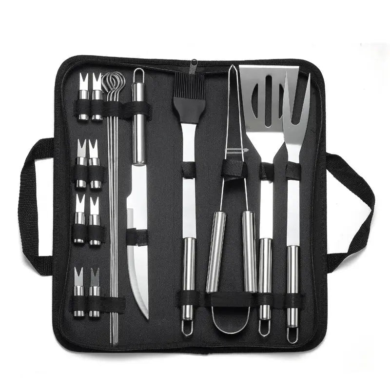 BBQ Grill Utensil Set | Stainless Steel | Portable | Case Included