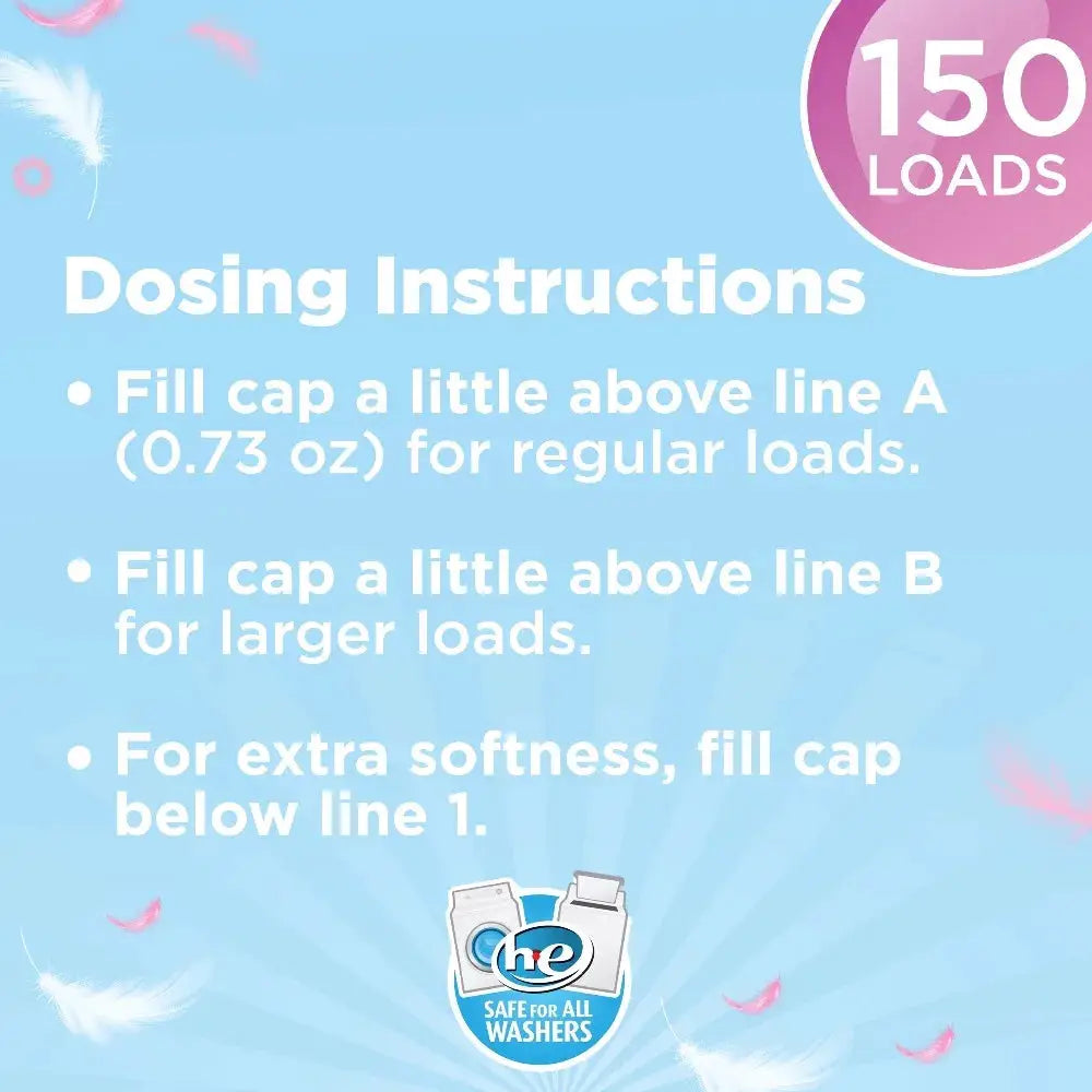 Fabric Softener | Spring Rain Scent | 111 Fl Oz | 150 Washes