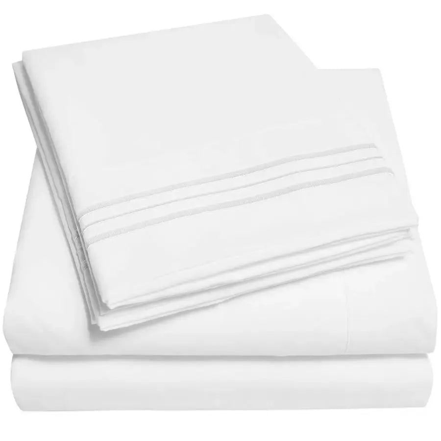 Supreme Collection Sheet Sets White Luxury Hotel Bed Sheets and Pillowcase Set for King Mattress Extra Soft, Elastic Corner Stra from PriceLows™