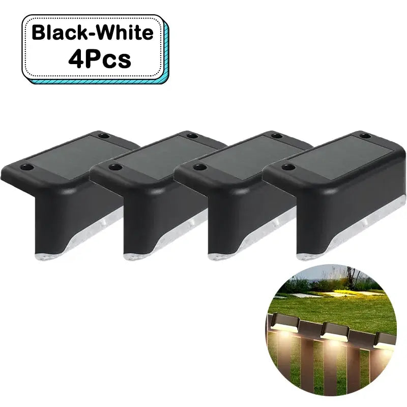 Outdoor Solar Step Lights Warm White LED Waterproof Stair Path Lighting for Garden Patio Fence Balcony Decoration Solar Power from PriceLows™