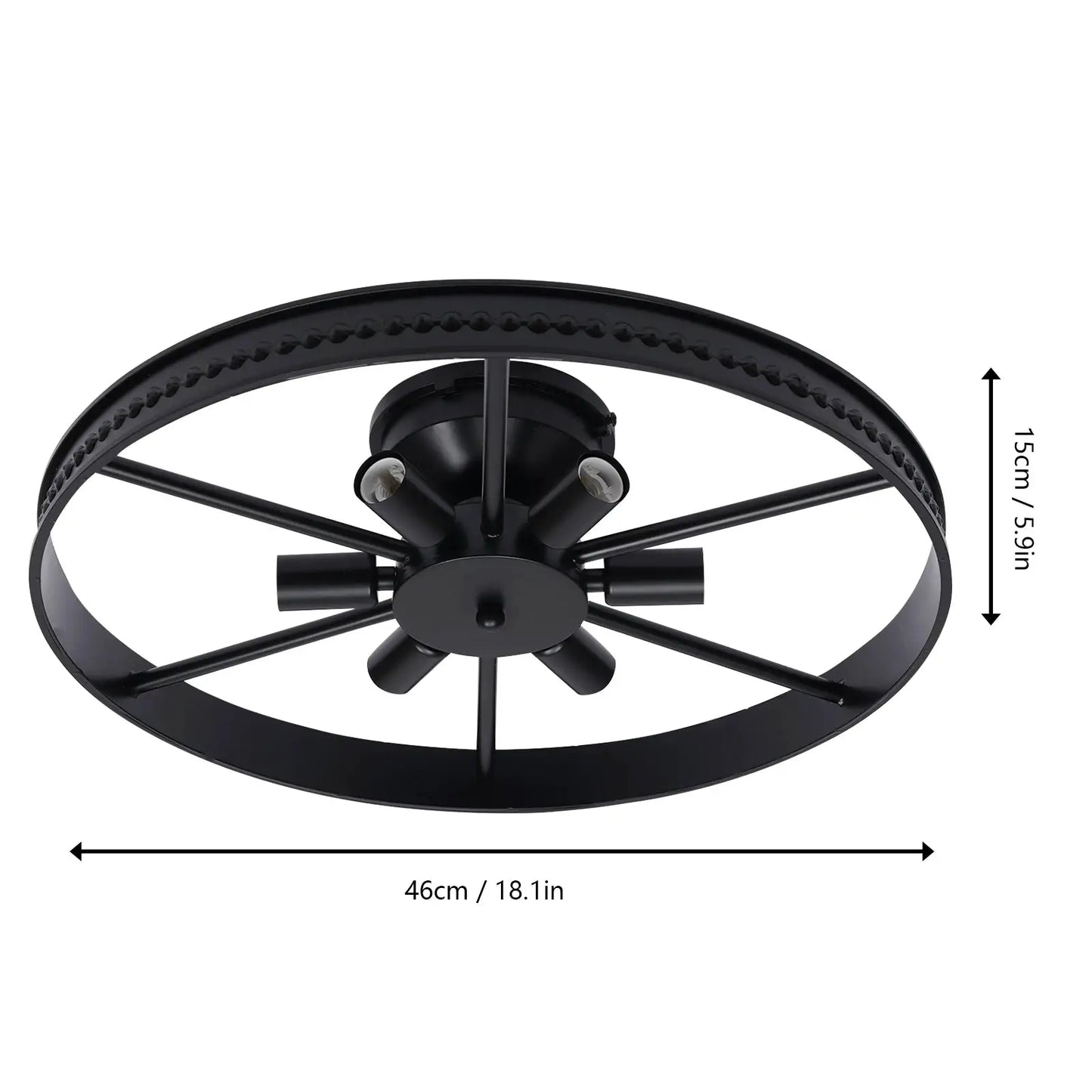 110V Industrial Round Ceiling Light, Ceiling Lights for Residential and Commercial Lighting Bedroom, Kitchen, Bathroom from PriceLows™