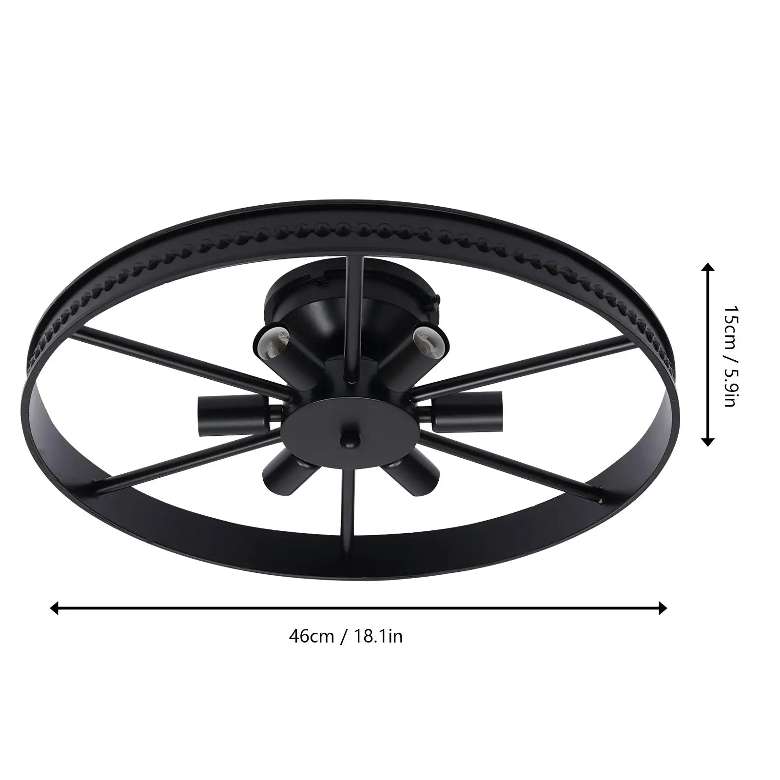 110V Industrial Round Ceiling Light, Ceiling Lights for Residential and Commercial Lighting Bedroom, Kitchen, Bathroom from PriceLows™