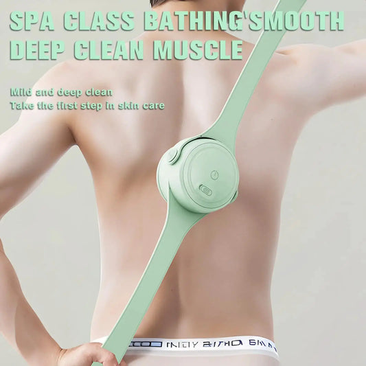 Electric Body Brush | 4 Heads | Long Handle Waterproof USB Rechargeable