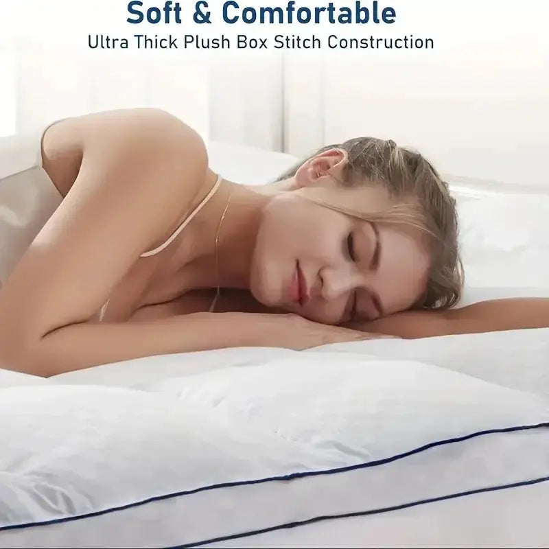 Mattress Topper Cover | 1000Gsm Cooling | Fitted 8-21 Deep Pocket | Washable