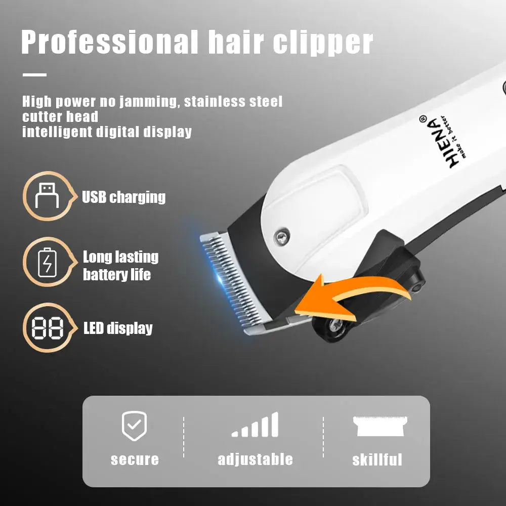 Hair Clipper | Cordless | Stainless Steel Blades | Professional Trimmer Kit