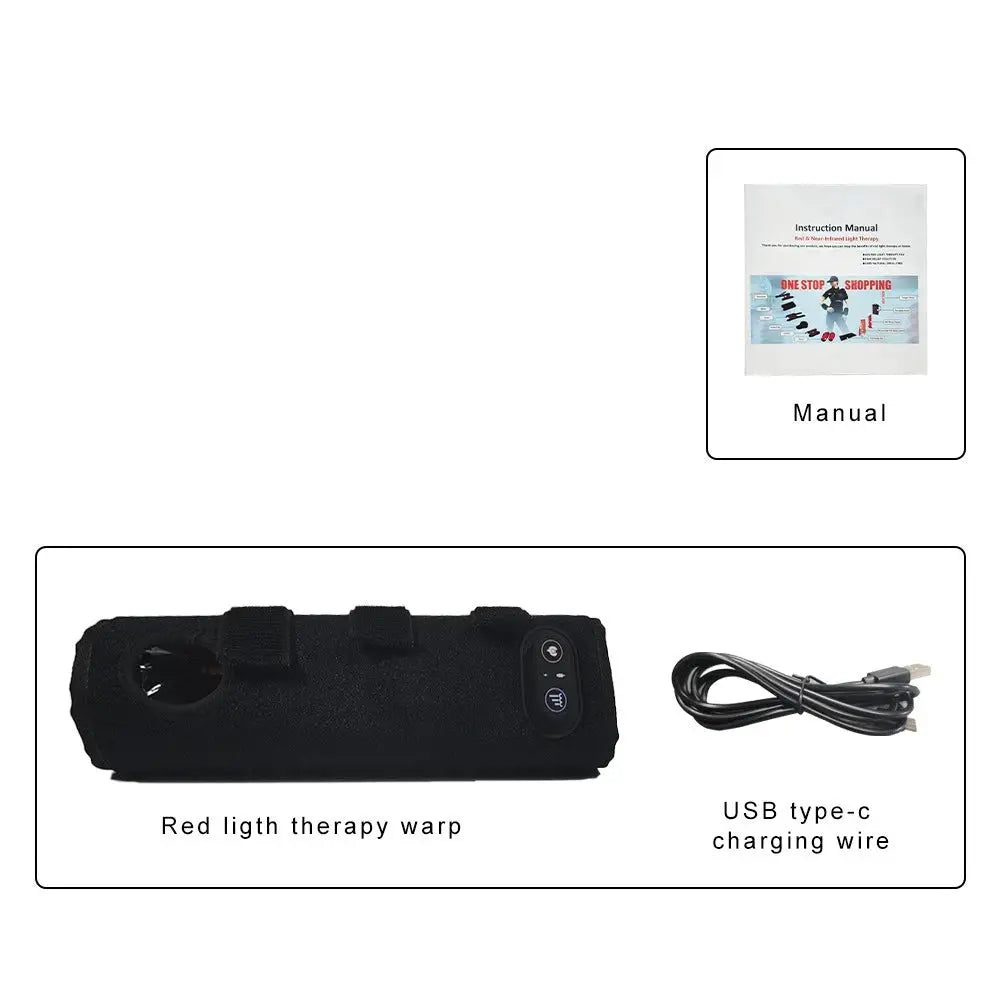 Wireless Red Light Therapy Pad | 660 Nm 850 Nm | Rechargeable Wrist Brace