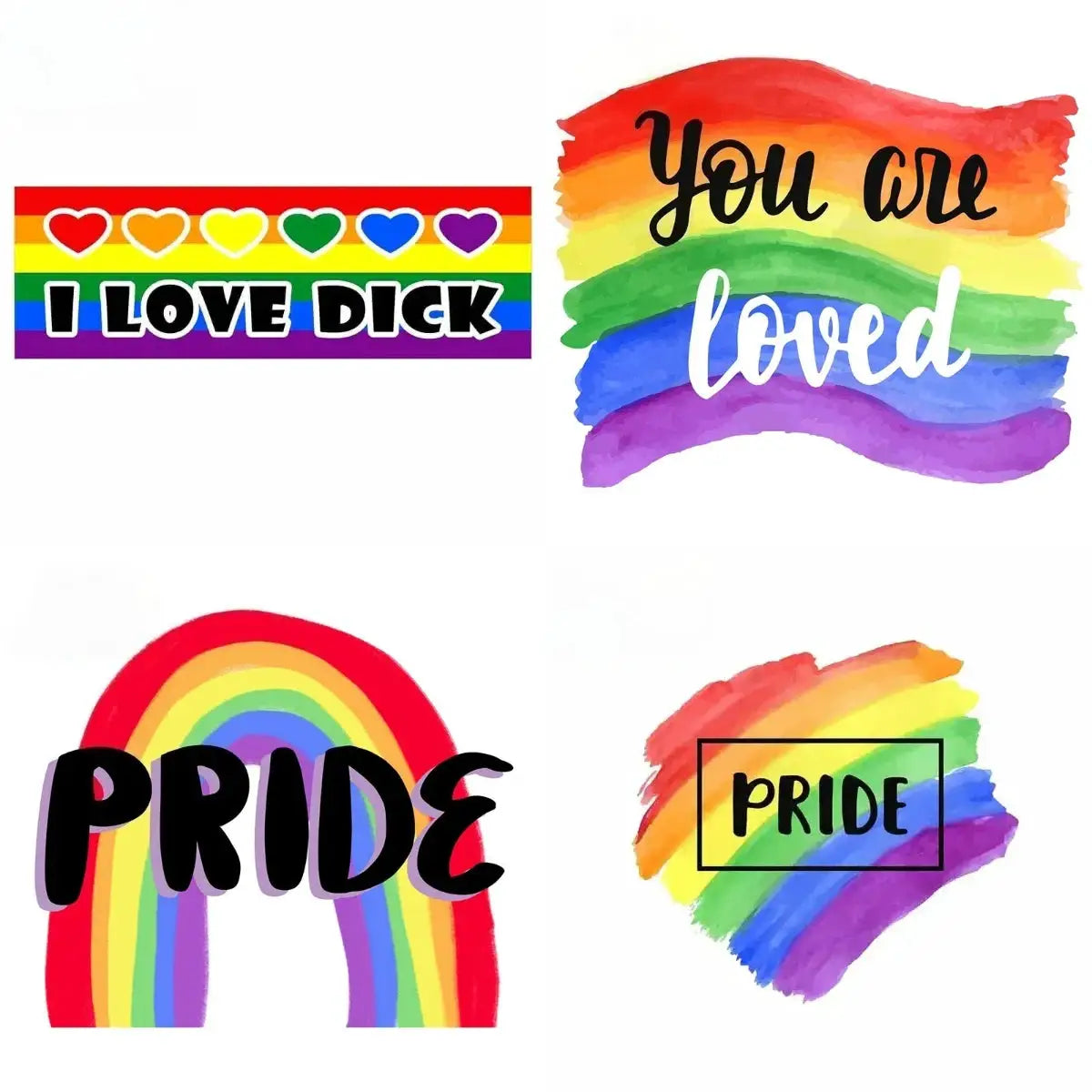Pride Car Stickers Vinyl Decals Waterproof Scratch Resistant for Vehicles & Motorcycles - LGBTQ+ Friendly Vehicle Graphics from PriceLows™