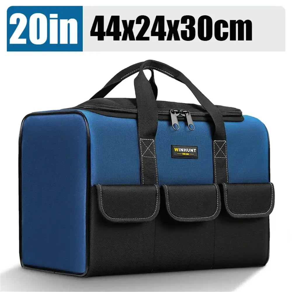 Square 1680D Oxford Cloth Tool Bag with 30% More Capacity Waterproof Multi Pockets Tool Organizer Tool Pouch Electrician Tools from PriceLows™