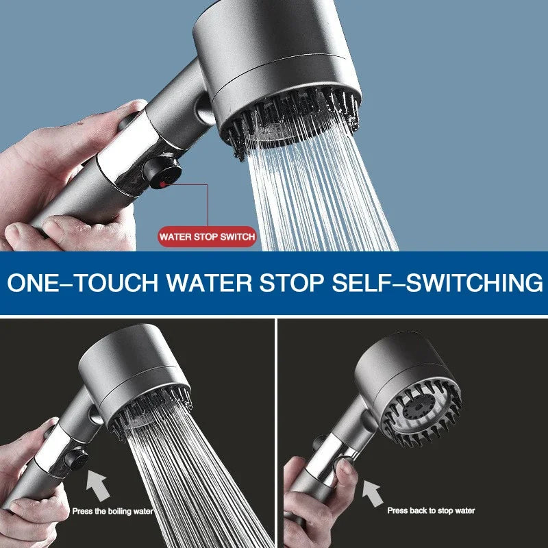 Shower Head | High Pressure | 3 Mode Spray | ABS Plastic Hand Held