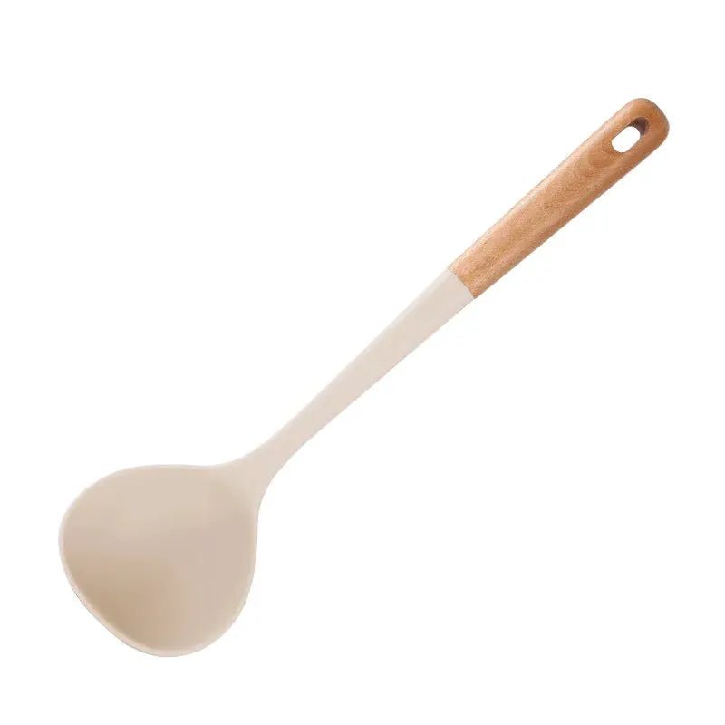 New Silicone Kitchen Cooking Utensils Set Durable Hardwood Handle Heat Resistant Tool Non-stick Turner Slotted Spoon Spatula Kit from PriceLows™