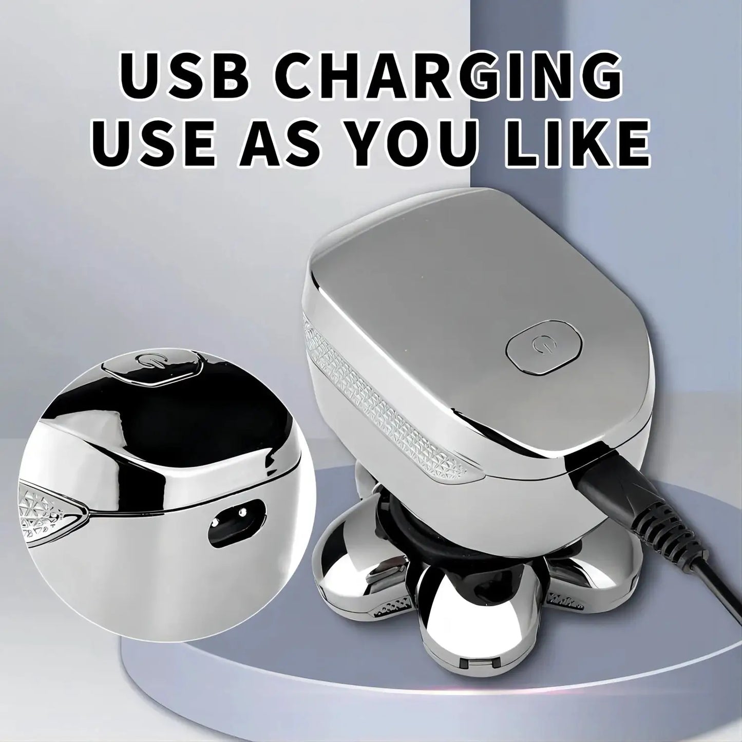 Electric Shaver | 6D Rotary Head | Cordless Rechargeable | Wet And Dry Shaving