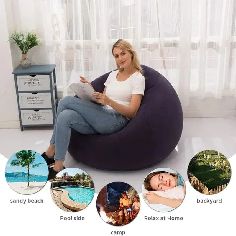 Inflatable Sofa Chair | PVC Lounger | Indoor Outdoor Use | Large