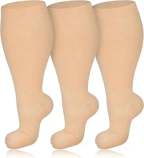 Men Compression Socks | 20-30 Mmhg | Cotton Nylon | 3 Pairs 2Xl To 7Xl