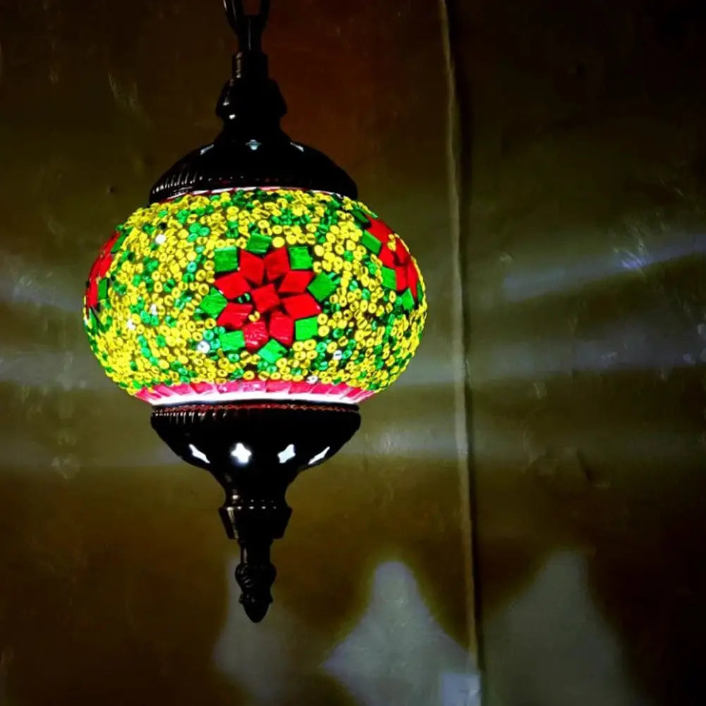 Mosaic Pendant Light Turkish Moroccan Mosaic Hanging Ceiling Lamp E27 Restaurant Club Single Head Chandelier for Bar Home Hotel from PriceLows™