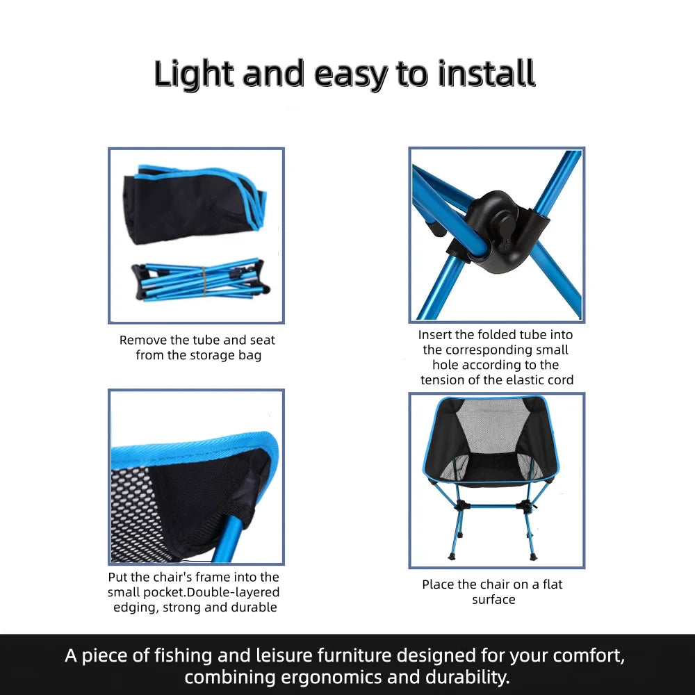 Outdoor Folding Chair | Metal Frame | Foldable | Small Size