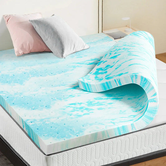 JHK 2-3 Inch Gel Memory Foam Mattress Topper Full Size Cooling Mattress Soft and Breathable Bed Topper School Bedroom Furniture from PriceLows™