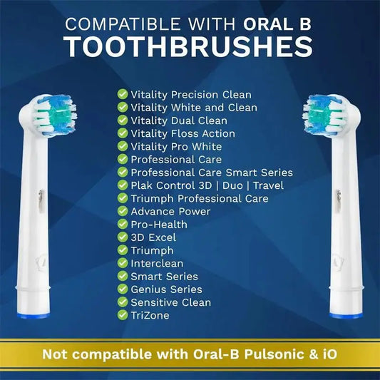 Replacement Brush Heads For Oral B Sonic Electric Toothbrush Fit Advance Power/Pro Health/Triumph/3D Excel/Vitality from PriceLows™