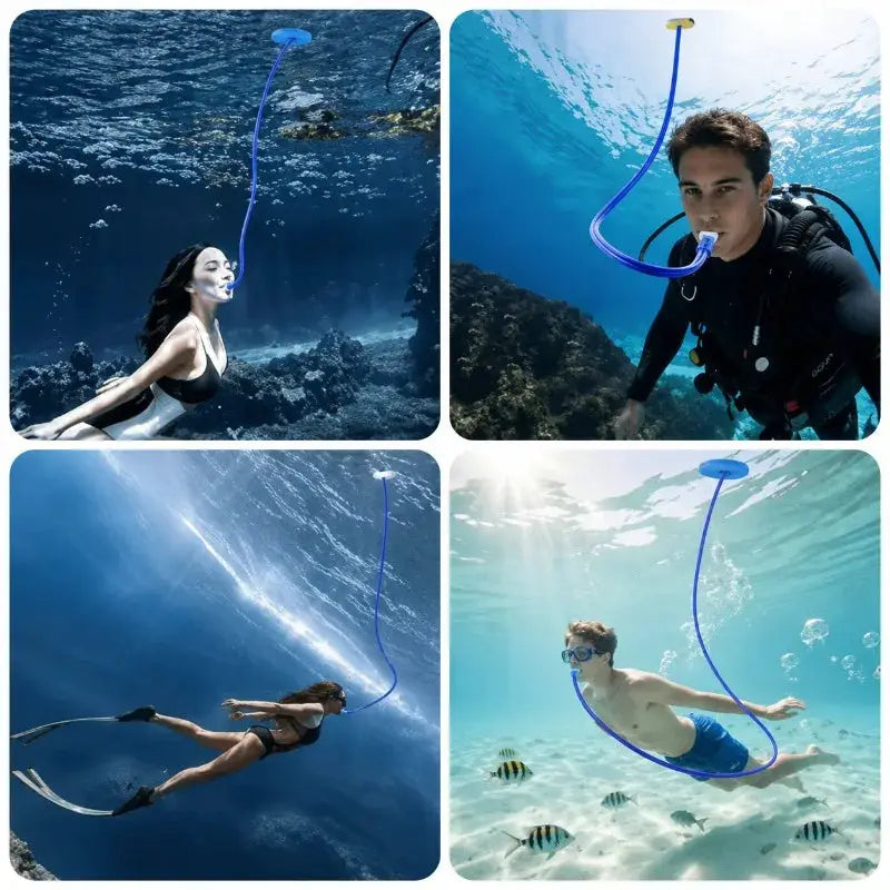 1m 2m 3m Snorkel Snorkeling Full Dry Breathing Tube Anti Choking Diving Equipment Scuba Gear Swimming Training Foldable Design from PriceLows™