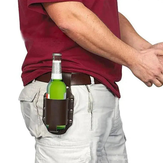 1pc Holster Portable Bottle Waist Beer Belt Bag Handy Wine Bottles Beverage Can Holder from PriceLows™