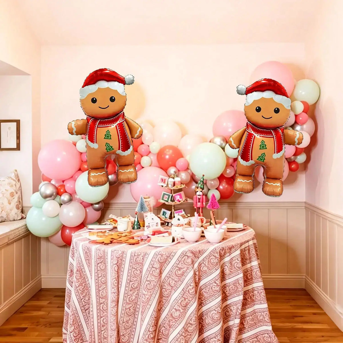 Standing Gingerbread Balloons | 62 Inch Tall | 2 Piece Set | Indoor Decor