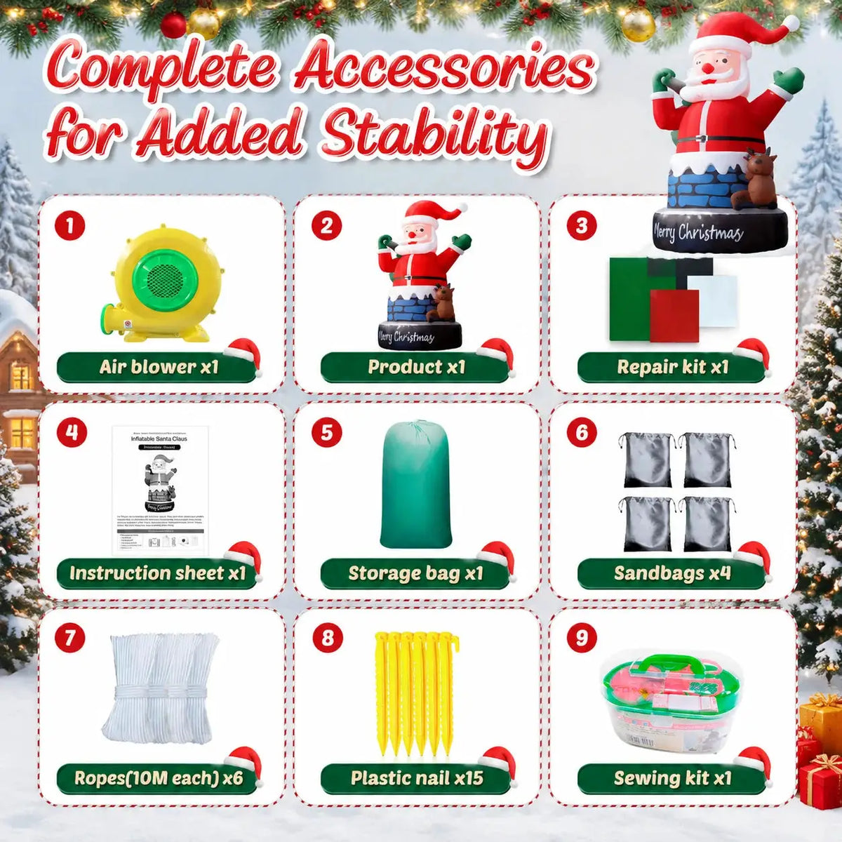 Giant Inflatable Christmas Chimney | 20 Ft Tall | Two Story