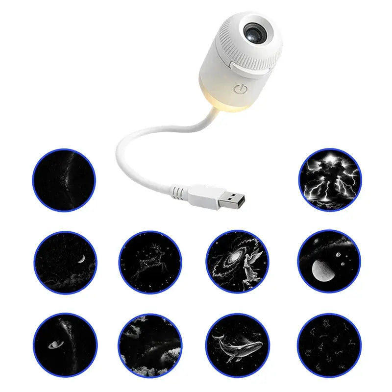 Galaxy Star Projector | Mini LED Night Light | Two In One Design
