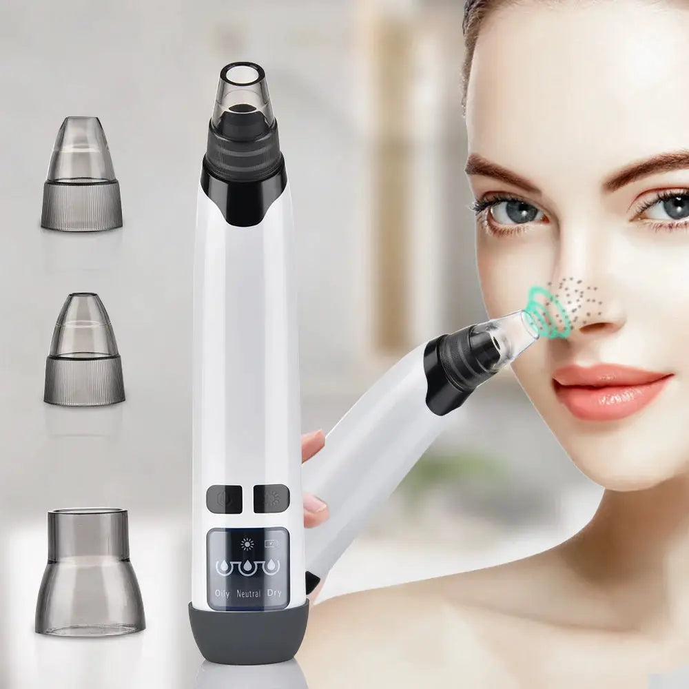 Facial Blackhead Remover Electric Hot Compress Vacuum Pore Cleaner Face Deep Nose Cleaner T Zone Pore Acne Pimple Removal Tool from PriceLows™