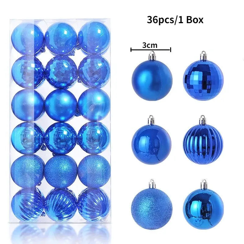 Christmas Tree Ornaments | Plastic Baubles | Indoor Decor | 24 Or 36 Pcs