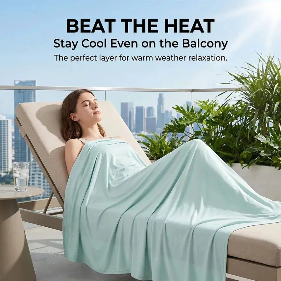 Summer Ice Silk Cooling Blanket | Lightweight Breathable | Multi Color