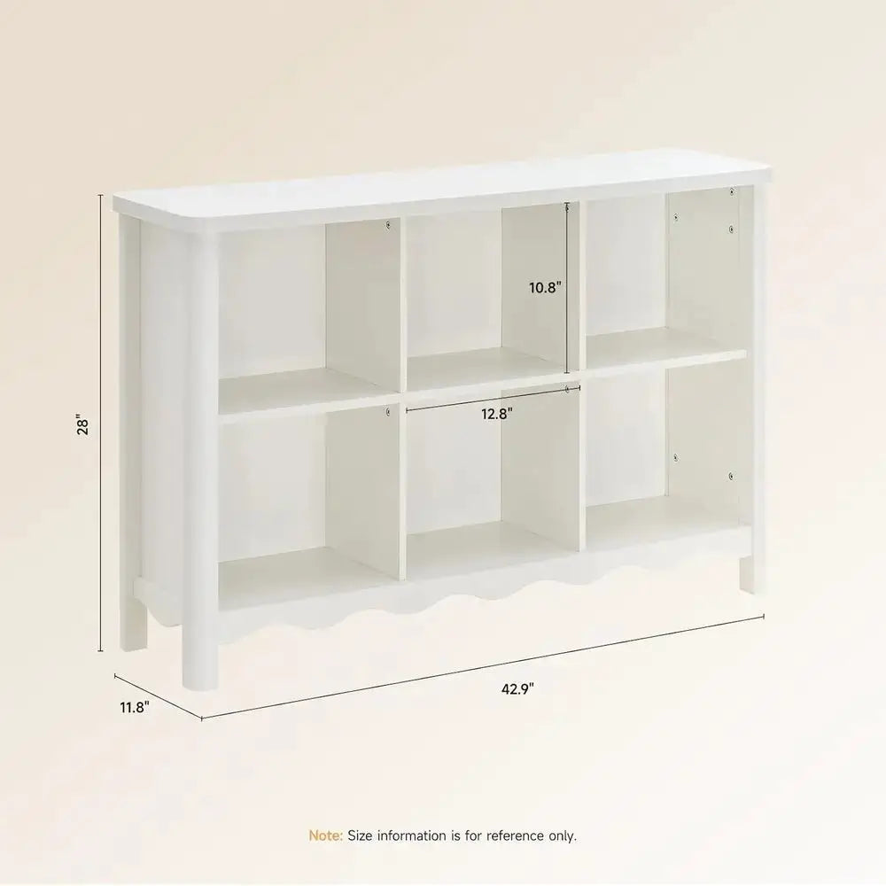 6-Cube Storage Organizer: Versatile Shelving for Books, Toys, and Display in Kids' Rooms, Living Spaces, and Offices (White) from PriceLows™