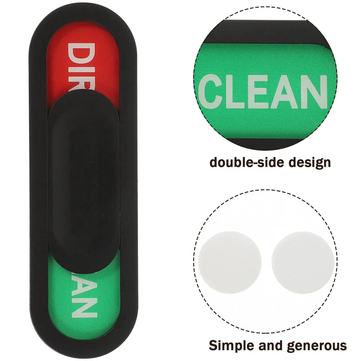 Dishwasher Indicator Magnet | Oval | Non Scratching