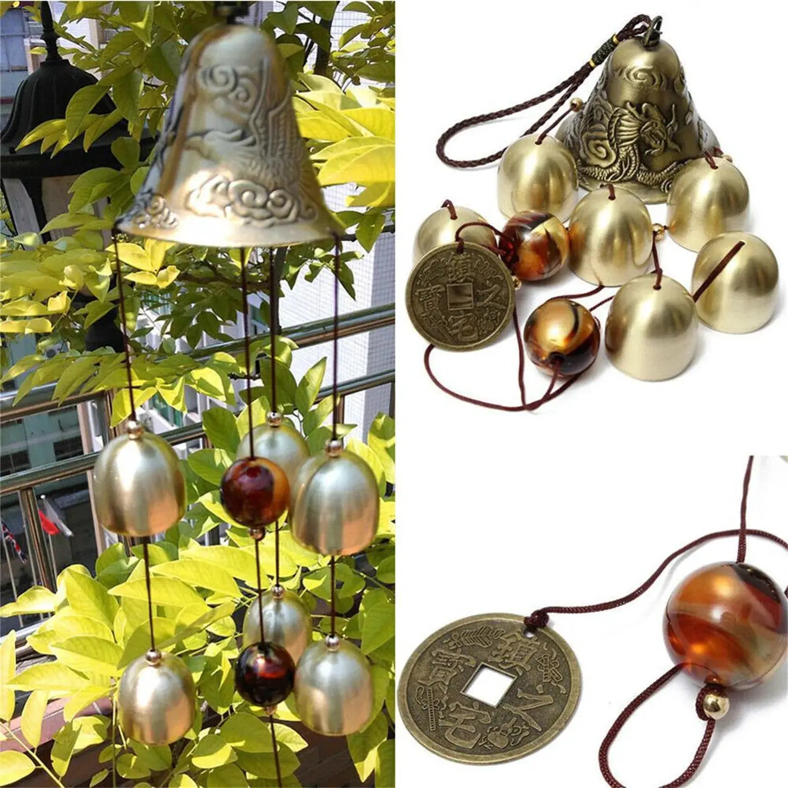 1pc Wind Chime Large Bells Wind Chimes Chapel Home Decor For Garden Outdoor Decoration Decor Gifts Yard Hanging Decor from PriceLows™
