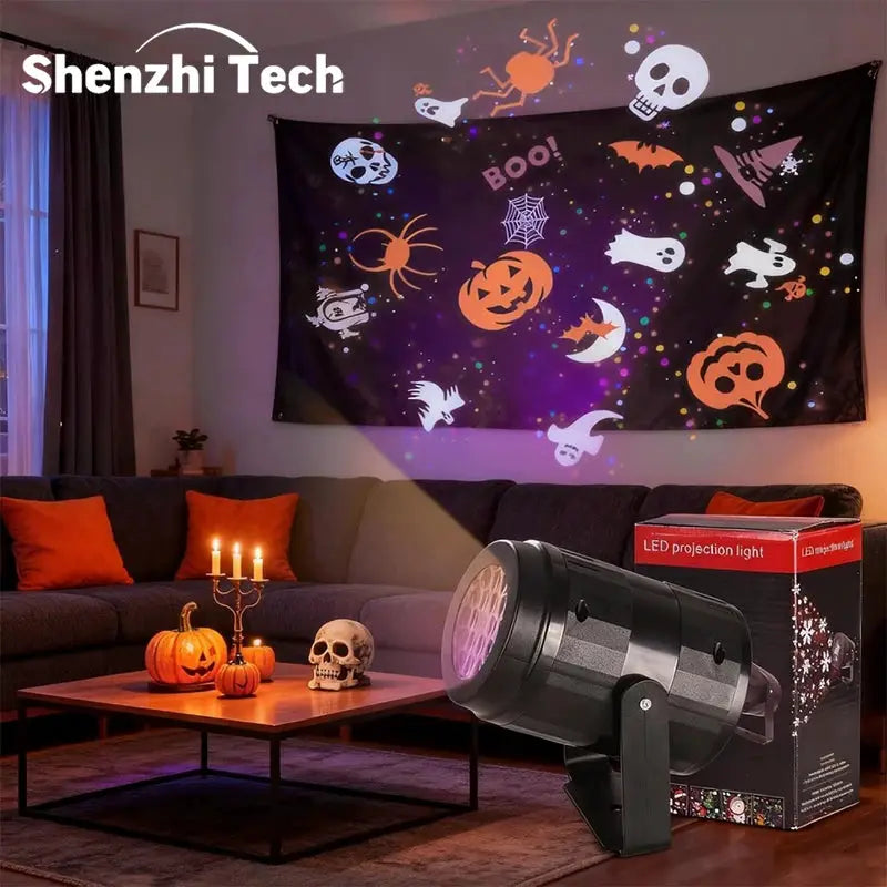 Halloween LED Projector Light | Rotating Lens | Indoor Outdoor Decor