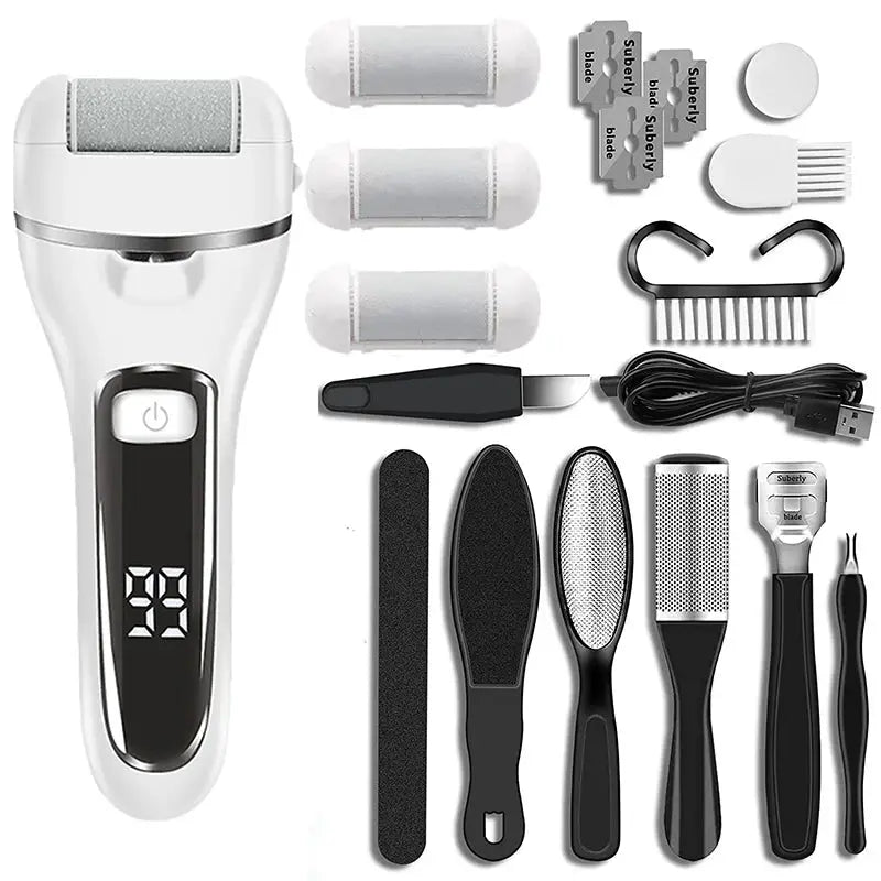 Portable Electric Foot Heel Care Tool Pedicure tool Pedicure Feet Heels Skin Remover Cuticle File Set USB Pedicure For Men Women from PriceLows™