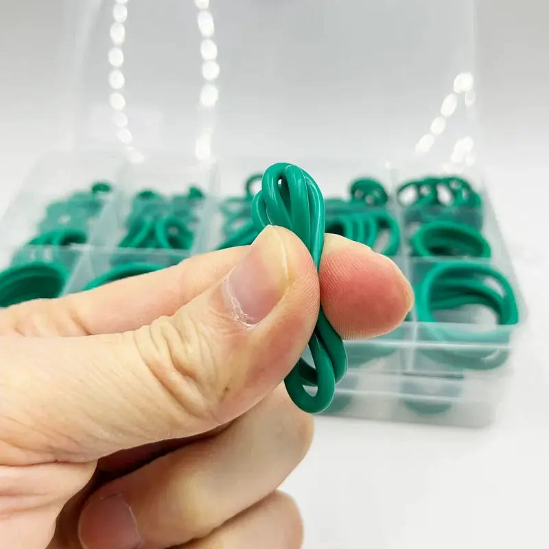 FKM O-ring Green Fluororubber Rubber Sealing Gasket O Ring CS1.5/2.0/2.4/3.1mm Oil Resistant Acid Alkali Resistant O-Ring Kit from PriceLows™
