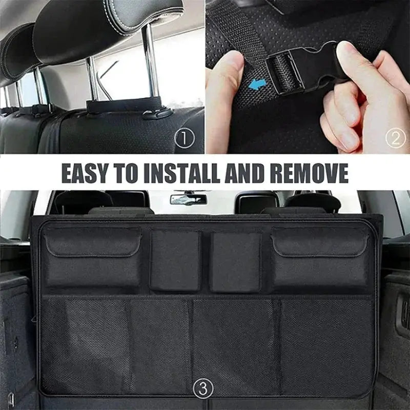 Car trunk storage bags, suv car rear seat backrest hanging bags, net bags, car storage boxes, storage bags Accessories from PriceLows™