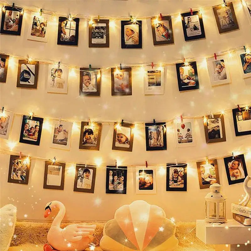 2M/5M/10M LED Photo Clip Lights String Fairy Lights Battery Box Garland Bedroom Home Party Photo Wall Wedding Christmas Decor from PriceLows™
