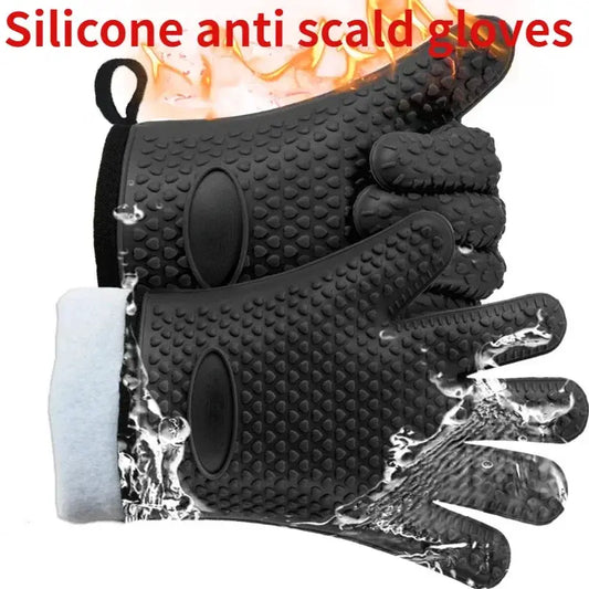 Silicone Oven Mitts | Heat Resistant | Non Slip Grip | One Size