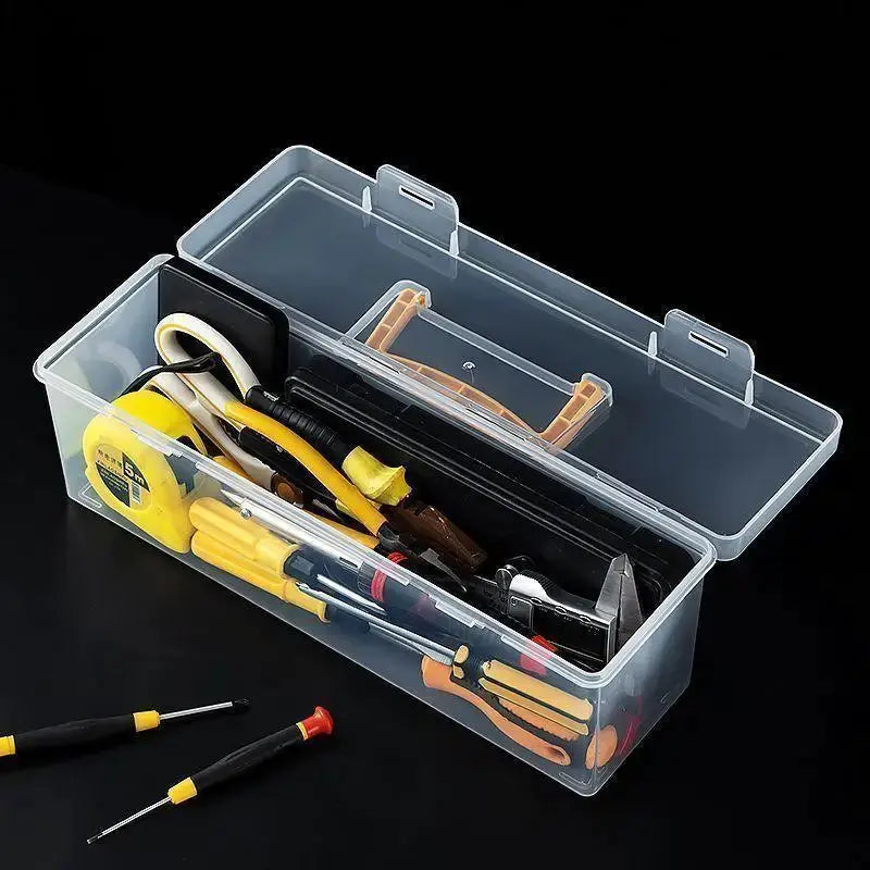 Multi Compartment Hardware Tool Storage Box Transparent Organizer with Strong Latches for Home DIY Hand Tool Storage from PriceLows™
