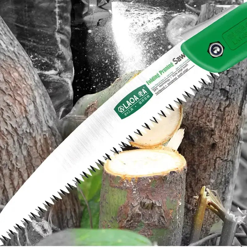 LAOA Sk5 Steel Pruning Saw | Ratchet Action | 14-25cm Blade