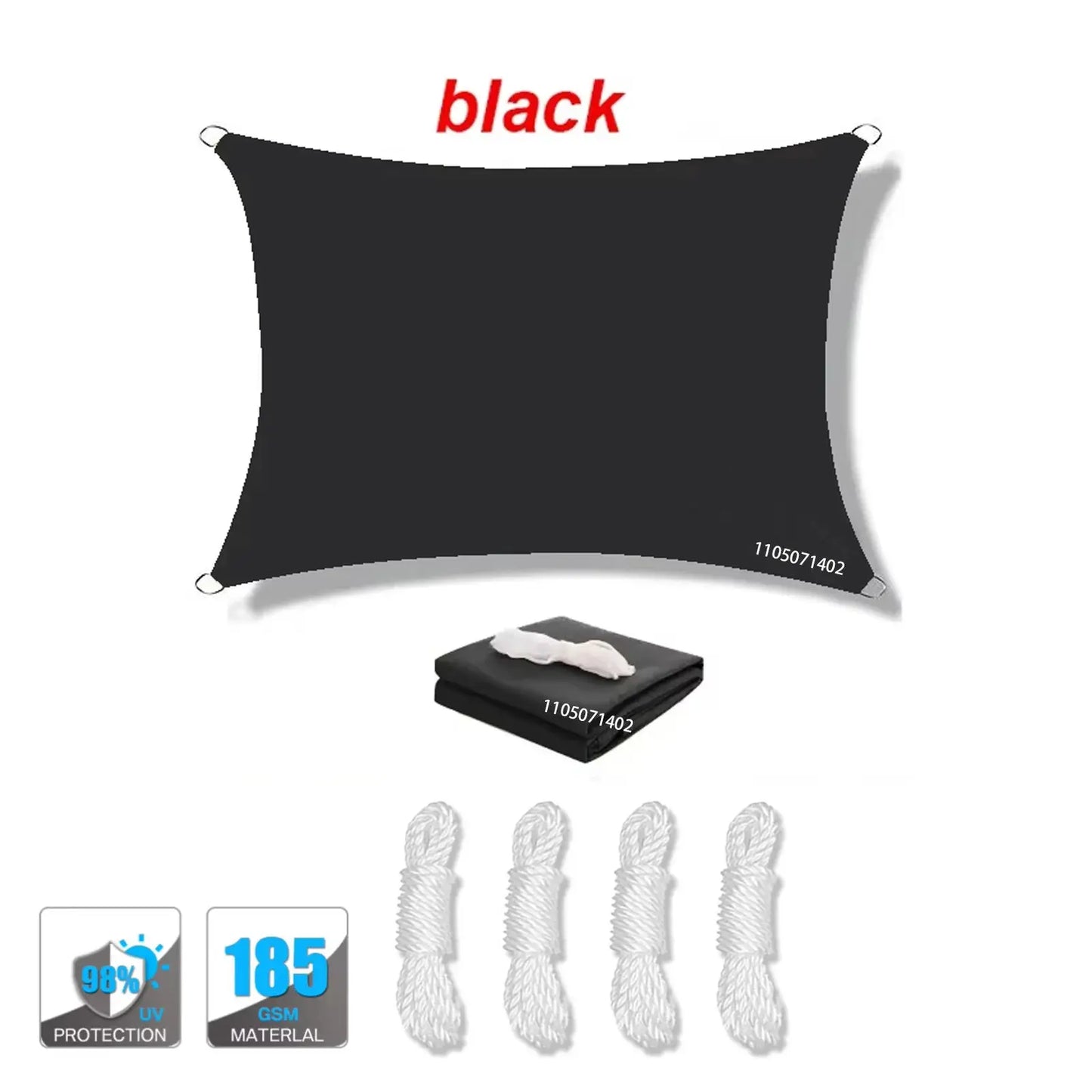 Waterproof Sun Shade Sail | Uv Block | D-Rings | Rectangular