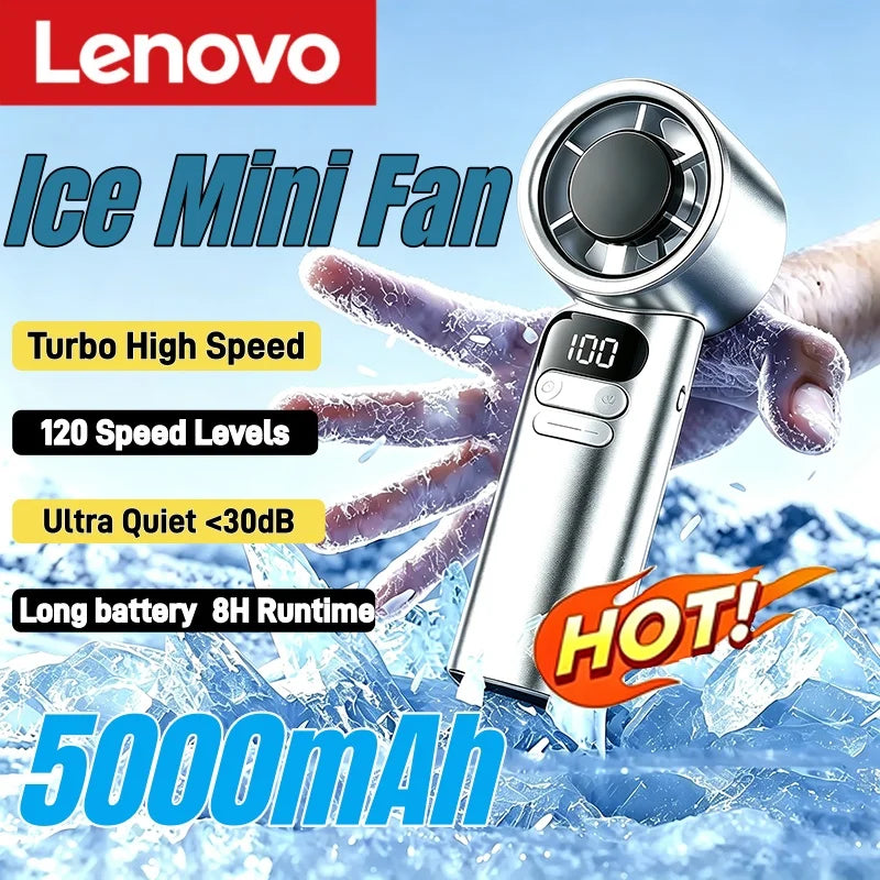 Handheld Fan | Lenovo | USB Rechargeable LED Display | One Size